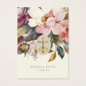 フローラエレガントルカソリッ結婚クの祈りの言葉カード (正面)