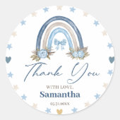 フローラエレガントレインボーベビーシャワーありがとう ラウンドシール (正面)