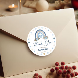 フローラエレガントレインボーベビーシャワーありがとう ラウンドシール