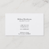 フローラエレガントレッドホワイトプロフェッショナル 名刺 (裏面)