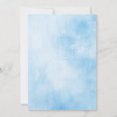 フローラエレガントロマンほこりっぽいブルーブライダルシャワー 招待状 (裏面)