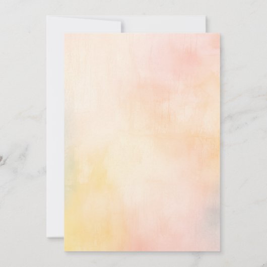 フローラエレガントロマンチック夏ブライダルシャワー 招待状 (裏面)