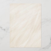 フローラエレガントローズゴールドフレームムスリム結婚ズニカ 箔招待状 (裏面)