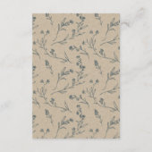 フローラエレガントローレルリースモノグラムウェディングRSVP エンクロージャーカード (裏面)