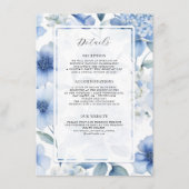 フローラエレガントワイルドフラワーサマーブルーホワイト詳細 エンクロージャーカード (正面)