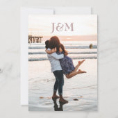 フローラエレガントワイルドフラワーフォトセーブ日付 招待状 (裏面)