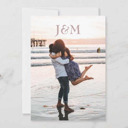 フローラエレガントワイルドフラワーフォトセーブ日付 招待状 (裏面)