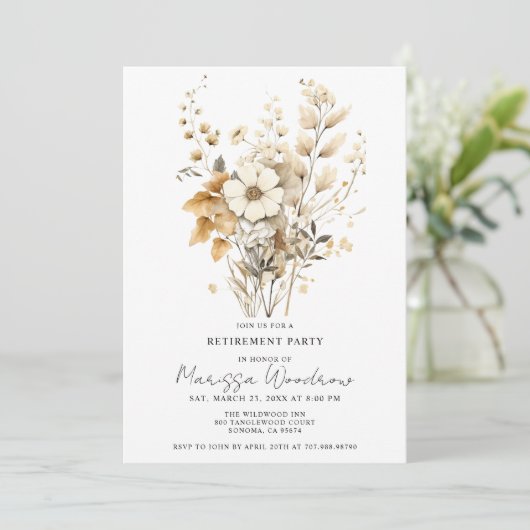 フローラエレガントワイルドフラワーリタイアメントパーティー 招待状 (スタンド正面)