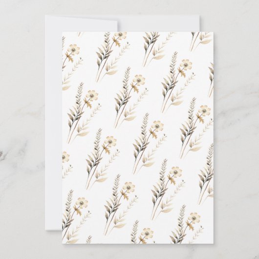 フローラエレガントワイルドフラワーリタイアメントパーティー 招待状 (裏面)