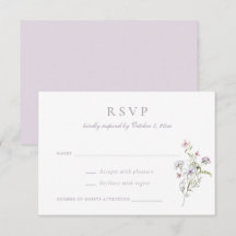 フローラエレガントワイルドフラワー赤面ピンクウェディングRSVP