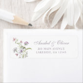 フローラエレガントワイルドフラワー赤面差出人住所 ラベル (インサイチュ)