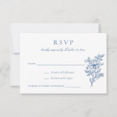 フローラエレガントヴィンテージウェディングRSVP招待状 招待状 (正面)