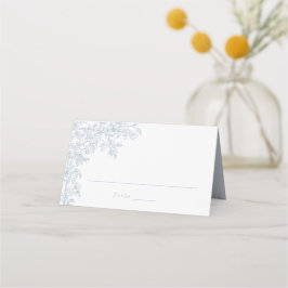 フローラエレガントヴィンテージバラトレリスブルー結婚ズ プレイスカード