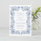 フローラエレガントヴィンテージフレーム結婚式招待状 招待状 (スタンド正面)