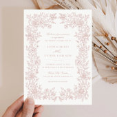 フローラエレガントヴィンテージフレーム結婚式招待状 招待状