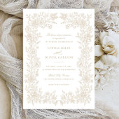 フローラエレガントヴィンテージフレーム結婚式招待状 招待状