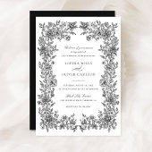 フローラエレガントヴィンテージフレーム結婚式招待状 招待状