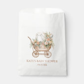 フローラエレガントヴィンテージベビーキャリッジベビーシャワー フェイバーバッグ (正面)