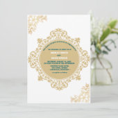 フローラエレガントヴィンテージベージュニュートラル結婚ズ 招待状 (スタンド正面)