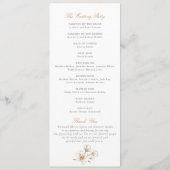 フローラエレガントヴィンテージボタニカルブルー結婚ズ プログラム (裏面)