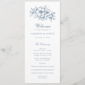 フローラエレガントヴィンテージボタニカルブルー結婚ズ プログラム (正面)