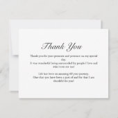 フローラエレガントヴィンテージボタニカル誕生日 サンキューカード (裏面)