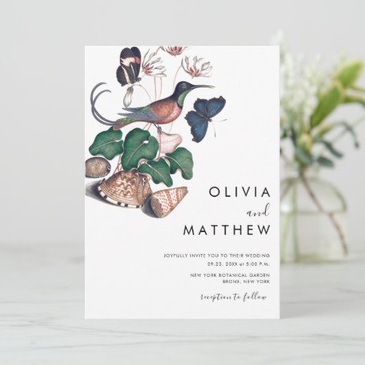 フローラエレガントヴィンテージ植物結婚学 招待状 (スタンド正面)