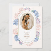 フローラエレガントヴィンテージ水彩牡丹 招待状 (正面)