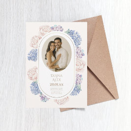 フローラエレガントヴィンテージ水彩牡丹 招待状