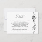 フローラエレガントヴィンテージ結婚トイル詳細 招待状 (正面)