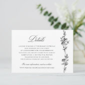 フローラエレガントヴィンテージ結婚トイル詳細 招待状 (スタンド正面)