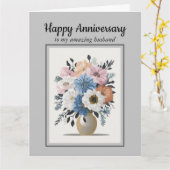 フローラエレガントーが一緒に咲く記念日カード カード (黄色い花)