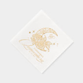 フローラエレガント三日月モノグラムキンセアニェラ 箔ナプキン (右)