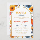 フローラエレガント二重関節誕生祝い 招待状 (正面)