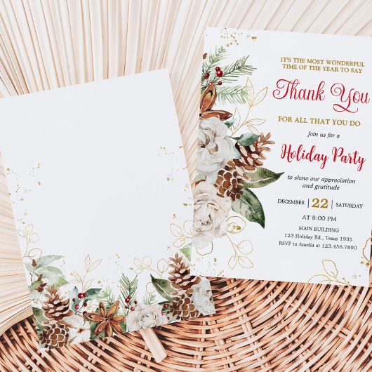 フローラエレガント会社ホリデーパーティー 招待状