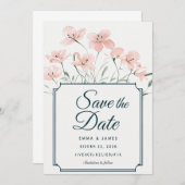 フローラエレガント保存日付招待状 招待状 (正面/裏面)