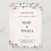 フローラエレガント保存日付間引き招待状 招待状 (正面/裏面)