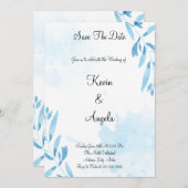 フローラエレガント保存日付間引き招待状 招待状 (正面/裏面)