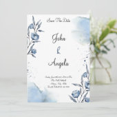 フローラエレガント保存日付間引き招待状 招待状 (スタンド正面)