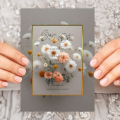 フローラエレガント保存日付 – 結婚式招待状 サンキューカード