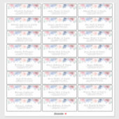 フローラエレガント個別ゲスト住所 シール (シート)