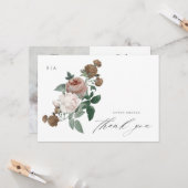 フローラエレガント写真バプテスマありがとう カード (正面/裏面インサイチュ)