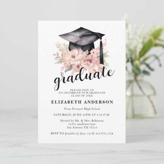 フローラエレガント写真卒業パーティー発表 案内状 (スタンド正面)