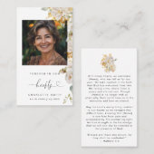 フローラエレガント写真葬儀祈りの言葉カード 名刺 (正面/裏面)