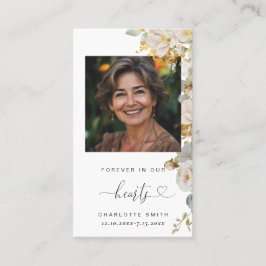 フローラエレガント写真葬儀祈りの言葉カード 名刺