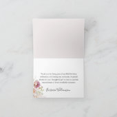 フローラエレガント写真Any Year誕生日 サンキューカード (内部)