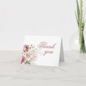 フローラエレガント写真Any Year誕生日 サンキューカード (正面)