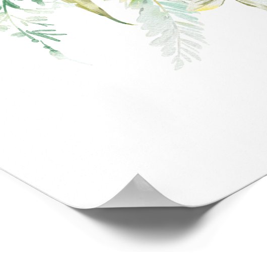 フローラエレガント冬のウェディングウェルカムサイン ポスター (角)