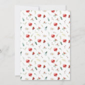 フローラエレガント冬の結婚式の日付を保存 招待状 (裏面)