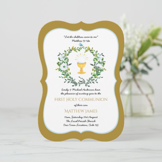 フローラエレガント初の聖餐式招待状 招待状 (スタンド正面)